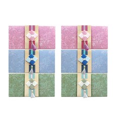 프롬앤투 전통 만복 조각보 용돈 봉투 3종 세트 B226q234, 혼합색상, 2세트