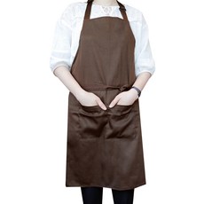 SHIRAZ 咖啡師連身裙式圍裙, 棕色, 1個