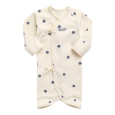 GREEN BEBE 新生兒圓點印花蝴蝶衣