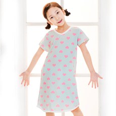 ELINE 女童心形短袖連身睡衣