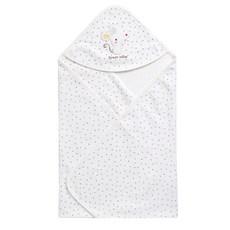 GREEN BEBE 印花連帽雙面包巾