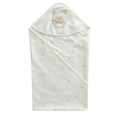 GREEN BEBE 印花連帽雙面包巾 均碼