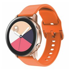 HAMATE Galaxy 智慧手錶相容矽膠運動錶帶 20mm, 橘色