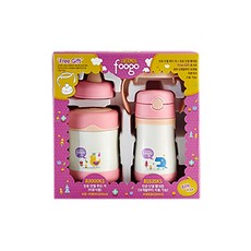 THERMOS 膳魔師 吸管杯 290ml+食物保溫杯 290ml+學習杯蓋+雙耳手柄組, 粉色, 1組