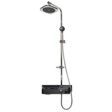 向日葵置物架型蓮蓬頭 黑色 H5200, 1個