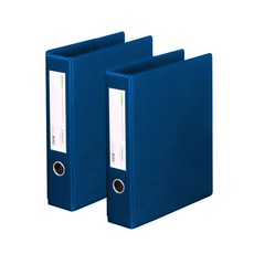 MUNHWA FILING SYSTEM 高週波 D型環 3孔活頁夾 5cm A4 B649-7, 藍色, 2個
