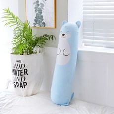 JONI 柴犬超細纖維長抱枕套, 藍色