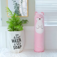 JONI 柴犬超細纖維長抱枕套, 粉色