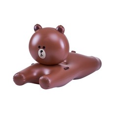 Line Friends 熊大充氣浮床, 棕色, 1個
