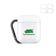 머큐리 공룡멍뭉 키링 디자인 에어팟 케이스 + 철가루 방지 스티커, 자는타보, 1개