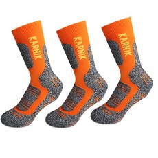 카르닉 여성용 알파인 아웃도어 양말 ATB-100 3p, 오렌지
