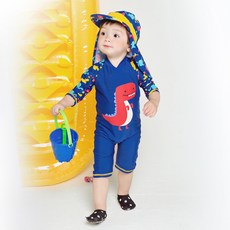 Vaenait Baby 孩童恐龍印花連身泳衣