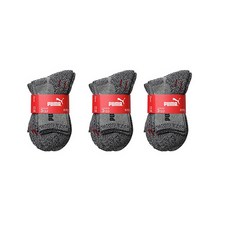 푸마 남성용 아웃도어 등산양말 3족 PUE30985, GREY