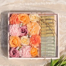 肥皂花零錢盒套組+購物袋, Peach