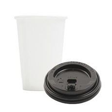 카페앤티 무지 종이컵 390ml + 뚜껑, 100개