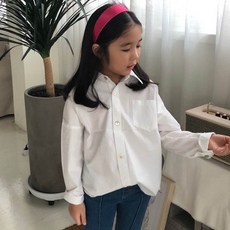 느엘 아동용 오버핏 면남방