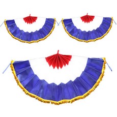 LivingDA 緞面橫幅 3入, 混合顏色