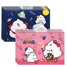 Pinkfoot 圖案素描本 2款 4入, 34.5 x 24.5 厘米, 20張