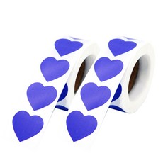 Donna&deco Melang 愛心包裝捲筒貼紙, 藍紫色, 2個
