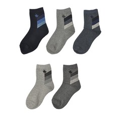 BEVERLY HILLS POLO CLUB 男孩童撞色透氣中筒襪 5入