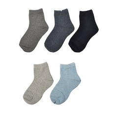 BEVERLY HILLS POLO CLUB 男孩童素色羅紋襪 5入