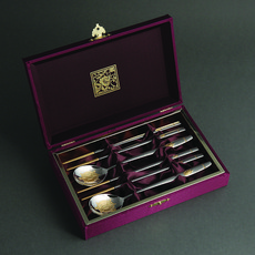 인스푼 장수거북 24K 수저세트, 실버, 수저 2p + 젓가락 2p + 실크케이스 + 품질보증서 + 쇼핑백, 1세트