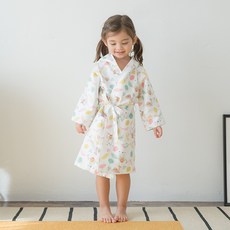 JOY MULTI 孩童印花沙灘綁帶長袍