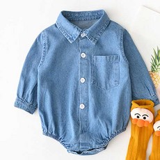 JOY MULTI 孩童襯衫領長袖連身衣