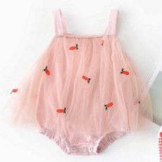 JOY MULTI 女童印花網紗吊帶包屁衣