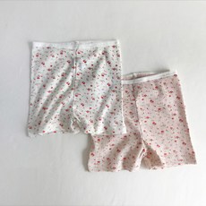 YEROOYENA 碎花蕾絲邊四角兒童內褲 2件組