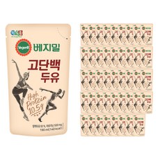 베지밀 고단백 두유 파우치, 190ml, 45개
