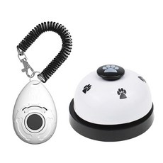 寵物行為訓練器+響鈴組合, 白色的, 1個