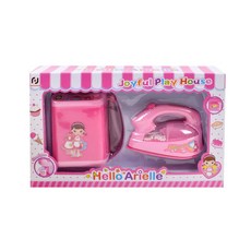 工作迷你洗衣機+熨斗兩件套家用電器玩具套組, 混色