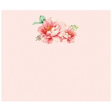 Donna&deco Christine 亮紅色花朵方形便條貼紙 6 x 5 cm 009, 混和色, 120個