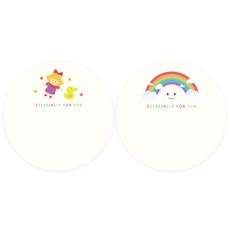DONNA&DECO 印花備忘貼組 女孩鴨子款 60入+微笑彩紅款 60入, 混色, 1套