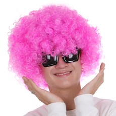 Party09 巨型假髮(粉紅色) 2入, 粉紅色