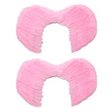 LivingDA 天使翅膀 派對用品 小, 粉紅色, 2個
