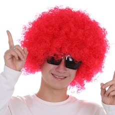 Party09 巨型假髮(紅色) 2入, 紅色
