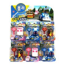 로보카폴리 출동 구조대 슈팅카 완구 6종 세트, 혼합색상, 1개