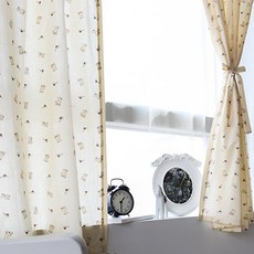 金顏 Goodbye Gomdol 小窗簾 2p+窗簾繩, 象牙