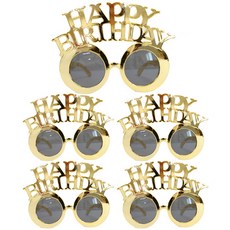 LivingDA 豪華生日派對眼鏡, 金色, 5個