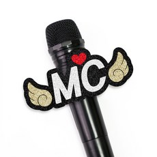 MC 방송 축제 마이크 네임택, 실버, 1개