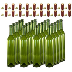 快樂農夫酒瓶深綠色500ml+軟木塞+熱縮膜, 20組