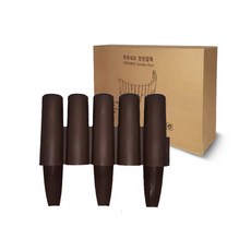 PURUNEO 花園籬笆樁 27cm 8入, 棕色的