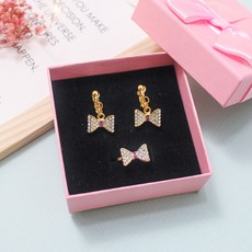 兒童蝴蝶戒指+耳環+禮盒