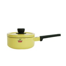 HoneyWare IH爐適用琺瑯瓷單柄鍋+鍋蓋 2.2L, 18厘米, 黃色的