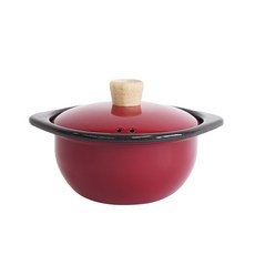 HoneyWare 電磁爐適用雙耳琺瑯湯鍋+鍋蓋組, 20.5 x 18 x 12 厘米, 1個