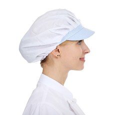 TEAM COOK 基本衛生帽 TSCF-703, 藍色格紋, 5個