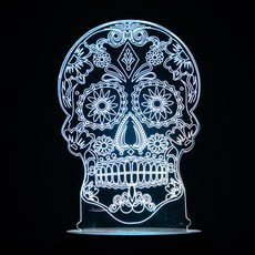 Home mine 3D骷髏LED小夜燈 I303, 混色