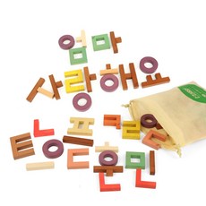 Brain Soop 韓文字母積木 訓民著色 82入, 混合顏色, 1個